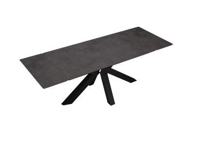 Стол DikLine SFE140 Керамика мрамор Бронза/подстолье черное/опоры черные (2 уп.)