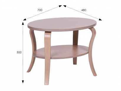 Стол журнальный Аверно (50х70х48) в скандинавском стиле, шимо