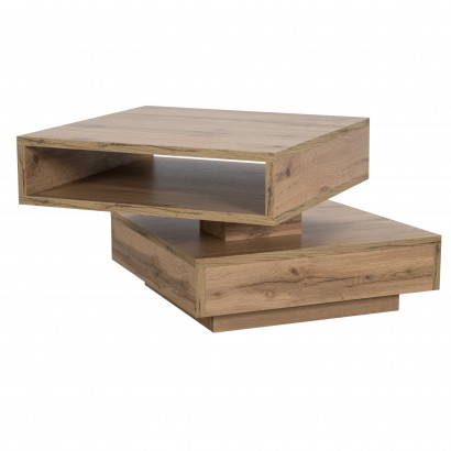 Стол журнальный Andy, (40,5х55х55) в стиле лофт, дуб вотан