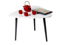 Стол журнальный Квинс (48х73х70) в скандинавском стиле, белый, темно-серый Стол журнальный Квинс (48х73х70) в скандинавском стиле, белый, темно-серый