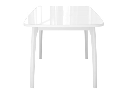 Стол DikLine M15 белый/стекло белое optiwhite