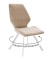 Стул DikLine 243 B03 BEIGE поворотный/ ножки белые
