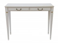 Консоль Васко В 91Н (86х112х41) в классическом стиле, белый ясень, золото