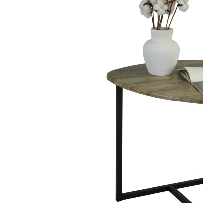 Стол журнальный BeautyStyle 11 (51х55х55) в стиле лофт, белый, бук