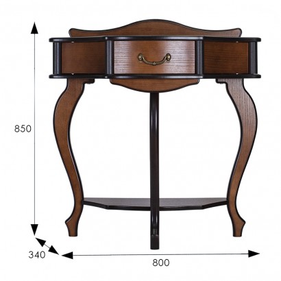 Консоль Джульетта Л (85х80х34) в классическом стиле, орех