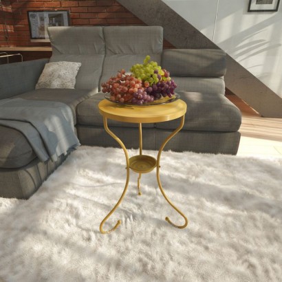 Столик журнальный SHT-CT10 (60х47х47) в скандинавском стиле, золото