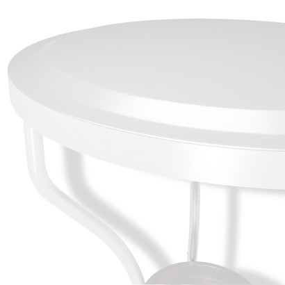 Столик журнальный SHT-CT10 (60х47х47) в скандинавском стиле, белый муар