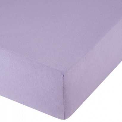 Простынь на резинке трикотажная PT purple, 90х200 пурпурный арт. PT purple