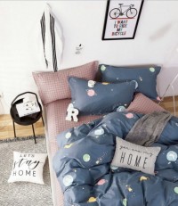 Комплект постельного белья КПБ Детский сатин 1.5 сп., 2 сп., евро, семейный арт. DS-141