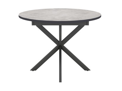 Стол DikLine RDB100X хромикс белый/ черный/опоры XR  черные