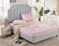 Простынь страйп-сатин на резинке PRST-R-57, 90x200  арт. PRST-R-57