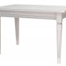 Стол обеденный Васко В (76,5х150х90) в классическом стиле, белый, серебро