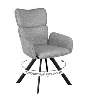 Стул DikLine 501 поворотный NS10 GREY, ножки черные Стул DikLine 501 поворотный NS10 GREY, ножки черные