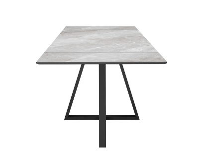 Стол DikLine SKF120 Керамика Belgium Grey Polished/подстолье черное/опоры черные,