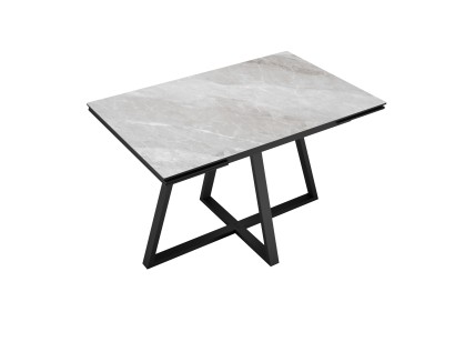 Стол DikLine SKF120 Керамика Belgium Grey Polished/подстолье черное/опоры черные,