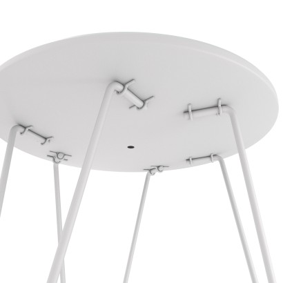 Столик журнальный (46,2х40х40) в скандинавском стиле, белый