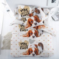 Комплект постельного белья КПБ Детский Поплин DL-23 Кроль и спаниель арт. 16081-1 DL-23