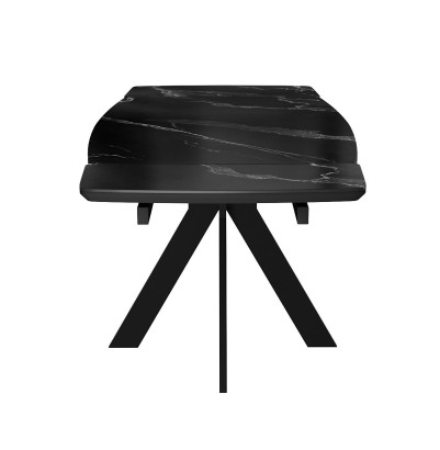 Стол DikLine DKU120 Керамика Черный мрамор/подстолье черное/опоры черные (2 уп.)