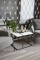 Стол журнальный Калифорния (45х60х60) в стиле лофт, белый мрамор, черный мрамор