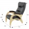 Кресло для отдыха Модель 41 б/л экокожа, каркас (92х59х92) в скандинавском стиле, дунди 108, дуб шампань