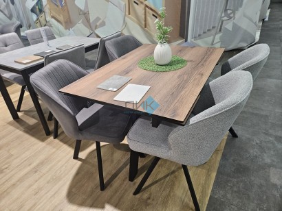 Стол обеденный WINGS Дуб делано/Черный, Черный