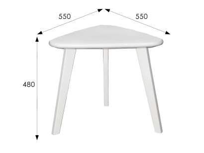Стол журнальный Ретро (48х55х55) в классическом стиле, снег