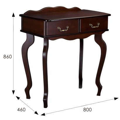 Консоль Берже 21 (86х80х46) в классическом стиле, темно-коричневый