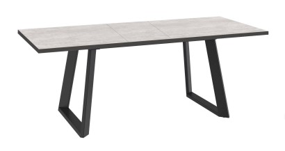 Стол DikLine ZL140 хромикс белый/ черный/опоры черные