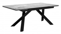 Стол DikLine KX160 керамика серый мрамор C31 глянец/опоры черные (2 уп)