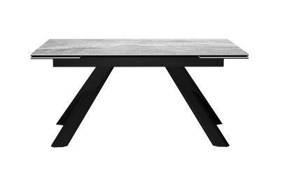 Стол DikLine KX160 керамика серый мрамор C31 глянец/опоры черные (2 уп)