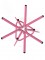 Вешалка напольная Галилео 217 (172,5х52,5х56,5) в стиле техно, розовый, шимо