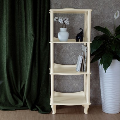 Этажерка-стеллаж Джульетта 3 уровня, Л (131х50х40,4) в классическом стиле, дуб шампань