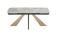 Стол DikLine SKP180 Керамика Titanium Silver River Polished/подстолье черное/опоры дуб монтана (2 уп.)