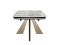 Стол DikLine SKP180 Керамика Titanium Silver River Polished/подстолье черное/опоры дуб монтана (2 уп.)