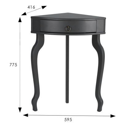 Подставка Берже 16 (77,5х59,5х41,6) в классическом стиле, серый графит