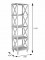 Этажерка-стеллаж Джульетта 4 уровня, Л (169х50х40,4) в классическом стиле, молочный дуб