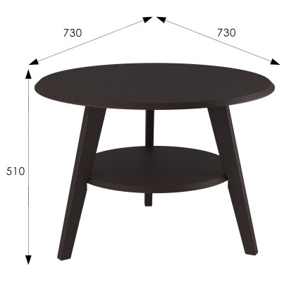 Стол журнальный BeautyStyle 17 (51х73х73) в стиле лофт, венге, венге