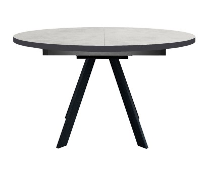 Стол DikLine RD120 хромикс белый/ опоры черные