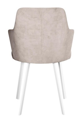 Стул DikLine 245 поворотный, C103 крем, ножки белые