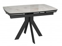 Стол DikLine DKU120 Керамика Italian Grey (глянец серый)/подстолье черное/опоры черные (2 уп.)