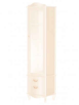 Шкаф-витрина Джульетта, Л (197х49х40,4) в классическом стиле, дуб шампань