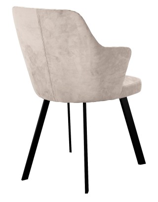 Стул DikLine 245 поворотный, C103 крем, ножки черные