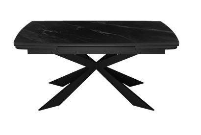 Стол DikLine KM160 керамика черный мрамор С45 матовая/опоры черные (2 уп.)