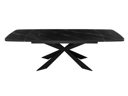 Стол DikLine KM160 керамика черный мрамор С45 матовая/опоры черные (2 уп.)