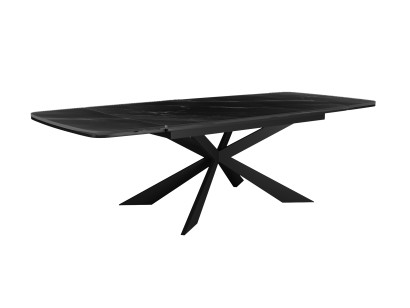 Стол DikLine KM160 керамика черный мрамор С45 матовая/опоры черные (2 уп.)