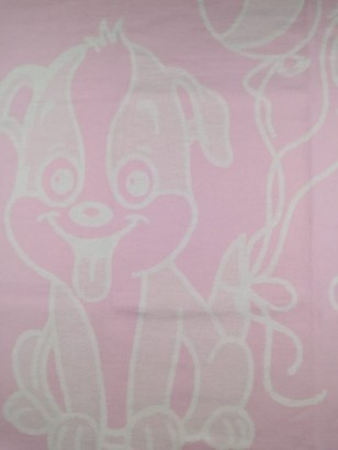 Одеяло Хлопок 100%, рисунок Cобачка розовая 100x140 арт. Odeylo dog rozovay