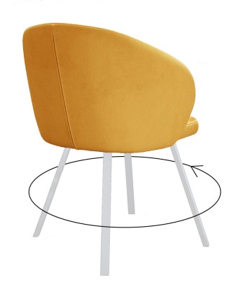 Стул DikLine 258 поворотный, Z280 апельсин, ножки белые