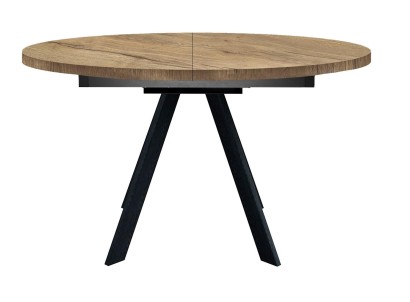 Стол DikLine RD120 дуб галифакс/ опоры черные