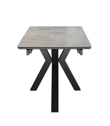 Стол DikLine SFE140 Керамика Italian Grey (глянец серый)/подстолье черное/опоры черные (2 уп.)