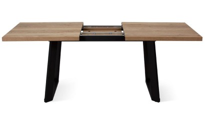 Стол DikLine ZL140 дуб галифакс / черный/опоры черные